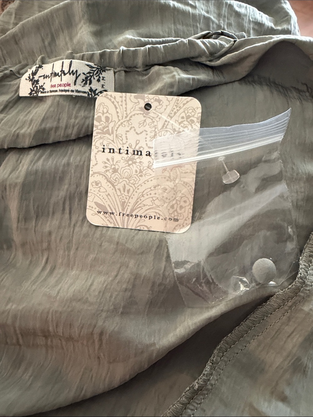 Intimately by Free People Room for Two Tunic Camisole Strap Lace Front Tank NWT - Picture 6 of 8